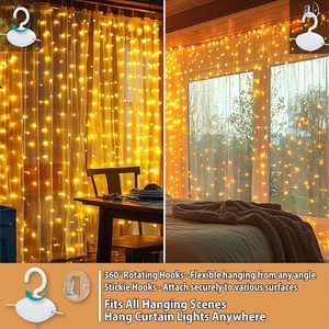 Guirlandes lumineuses à LED 300 LED, 8 modes, avec prise USB, télécommande, pour chambre à coucher, décoration de mariage, mur intérieur, <span class=keywords><strong>Halloween</strong></span> - Product Image 3