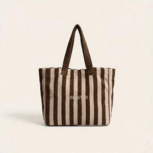 Custom Logo Tote Handbag Terry <strong>Towel</strong> <strong>Bag</strong> <strong>Beach</strong> <strong>Bag</strong> Large Capacity Terry Cloth Toweling Tote <strong>Bag</strong> - Product Image 3
