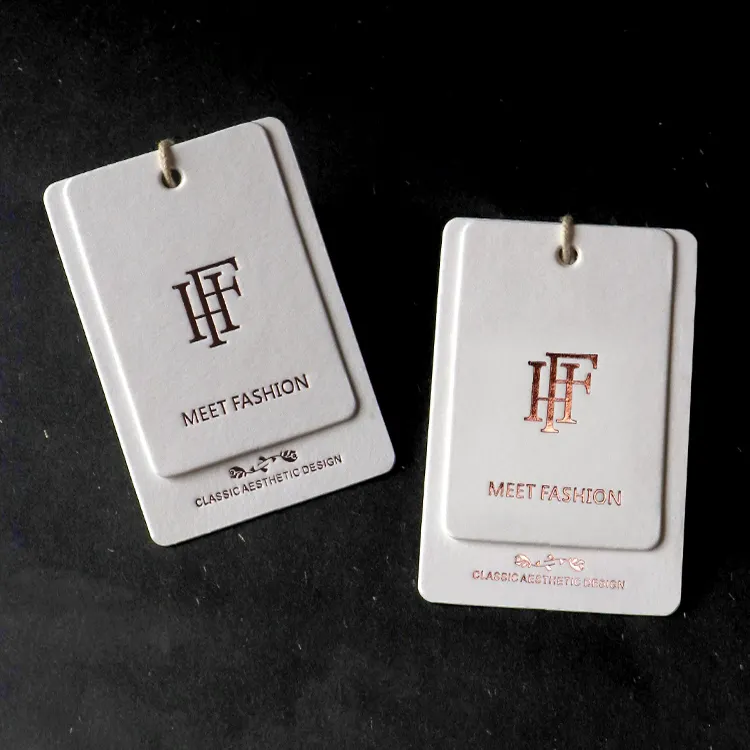 luxury black garment tags labels custom logo fancy metal kids garment hang tags