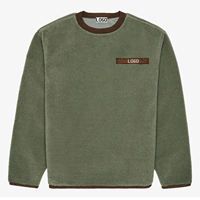 Pull-over en coton jacquard tricoté lourd personnalisé avec logo OEM/ODM 2026 pour homme, style streetwear, col rond, motif personnalisé