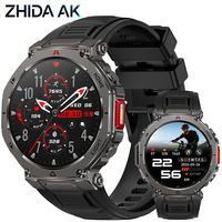 Nouvelle montre connectée pour homme 1000 mAh, étanche IP68, anti-poussière, surveillance du bruit, boussole, lampe torche LED, suivi de santé, appels Bluetooth, ODM