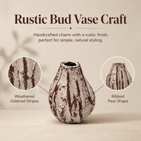 Vase en pulpe recyclée, finition asymétrique, pour décoration intérieure bohème rustique, coffret cadeau durable, ensemble d'objets d'art
