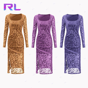 服装厂家服装厂方领长袖小号正式马克西婚纱晚礼服舞会礼服 - Product Image 6