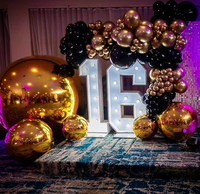 Ballon miroir gonflable doré, taille 0,4m-3m, matériau PVC+LASER, brillant, réfléchissant, décoration pour festival, fête, scène, spectacle