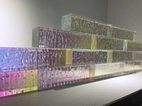Blocs de construction en verre rectangulaires modernes ADL personnalisables de haute qualité avec revêtement argenté à bulles solides pour la décoration