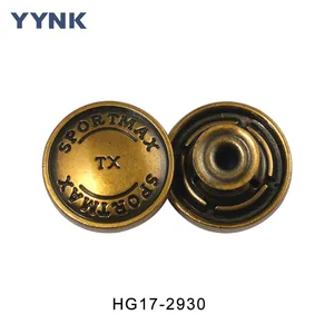 2024 Top Quality Custom Fashion Metal Button Environmental Plating Denim Zinc Alloy Jeans Button And Rivet For Pants Clothes