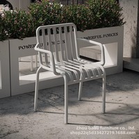 Ensemble table et chaises d'extérieur en fer moderne pour salon de thé au lait, café, petit design créatif, balcon, cour avec garantie de 5 ans