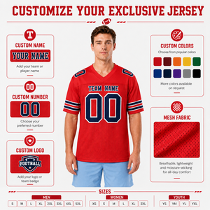Maillots de football américain unisexes personnalisés OEM ODM avec impression de logo et de numéro pour les clubs, les écoles et les événements - Product Image 2
