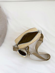 Large sangle femmes à la mode été tissé sacs à <span class=keywords><strong>main</strong></span> femme petits sacs à bandoulière ensembles avec portefeuille Mini <span class=keywords><strong>sac</strong></span> à bandoulière décontracté - Product Image 6