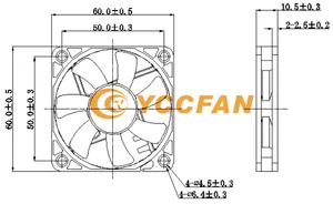 Ventilador de refrigeración Axial para Dron, sin escobillas, 5000rpm, 60x60x10mm, 12v