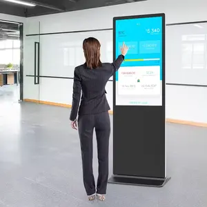 43 50 55 65 75 Inch Large Interactive Infrared Touch Smart Indoor Remote Control Digital Signage Kiosk Advertising