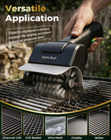 Brosse de nettoyage électrique rotative pour barbecue, best-seller, élimine sans effort les aliments brûlés et les taches tenaces sur les grilles de barbecue