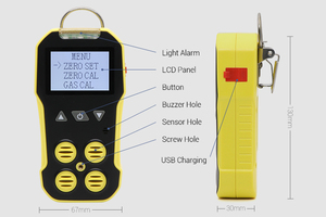 RTS BH4A seguridad detector de alarma detector portátil multi 4 gas monitor - Product Image 5