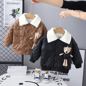Abbigliamento per Bambini all'Ingrosso, Cappotto in Velluto alla Moda per Ragazzi, Giacca Invernale Calda e Spessa per Bambini 2-7 Anni - Product Image 2