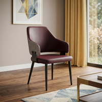 Chaise de salle à manger haut de gamme 856 - Design nordique, structure métallique avec rembourrage doux, durable et élégante, pour restaurant et hôtel