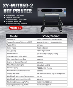 <span class=keywords><strong>Imprimante</strong></span> DTF à deux têtes 60 cm I3200, <span class=keywords><strong>imprimante</strong></span> numérique pour t-shirts, Impresora multicolore à pigments, portable, 60 cm, secoueur DTF - Product Image 3