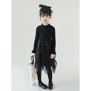 Abito a maniche lunghe in puro <span class=keywords><strong>cotone</strong></span> primavera autunno all'ingrosso <span class=keywords><strong>per</strong></span> ragazze vestito maglione lavorato a maglia <span class=keywords><strong>per</strong></span> bambini <span class=keywords><strong>di</strong></span> colore solido <span class=keywords><strong>di</strong></span> alta qualità - Product Image 3