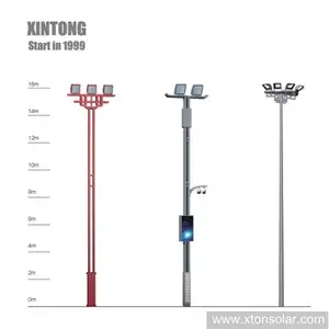 20m 400w high mast led light pole steel monopoly communication tower