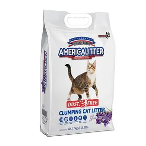 Cat Litter Dust Free Under America Litter Family Natural Bentonite clay 100% clean cat litter