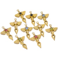 Pendentif Croix Ailée en Acier Inoxydable, 5 Pièces Assorties, Durable, pour Fabrication de Bijoux DIY (Colliers, Bracelets, Porte-clés), Idéal Cadeau