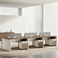 Meubles de bureau de qualité E0, bureau pour employés, poste de travail simple avec cloison, combinaison de bureaux et de chaises de bureau pour 2/4/6 personnes