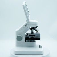 Microscopio Digital C-300 con Pantalla IPS HD de 7 Pulgadas, Zoom de 1200X, Microscopio con Video HDMI, Luces Dobles, Soporte Metálico, Almacenamiento TF, Aplicación WiFi