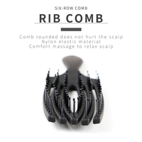 Nouvelle Brosse à Six Dents Portable pour Boucles Volumineuses