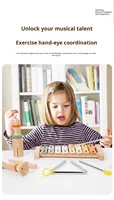 Wawanao Montessori – Ensemble d'instruments en bois pour l'éducation précoce des enfants, clochette à 8 notes, jouet musical éducatif