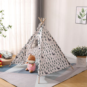 Maison de jeu féerique pour filles, tente extérieure en bois pour enfants, matériel écologique, tentes de plage pour bébés à vendre - Product Image 4