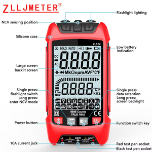 Modo Inteligente Multímetro Digital com Display LCD Teste <span class=keywords><strong>NCV</strong></span> Testes Voltímetro DC/AC para Continuidade de Tensão Doméstica <span class=keywords><strong>Multi</strong></span> <span class=keywords><strong>Tester</strong></span> - Product Image 5