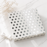 Boîte en carton blanc avec logo personnalisé, finition argentée, toucher doux, coffret cadeau de luxe pour bijoux et montres