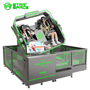 VR STAR SPACE <span class=keywords><strong>Silla</strong></span> Simuladora de Realidad Virtual Doble 360, Atracción de Movimiento Metálico 9D para Parque de Atracciones, Sala de Juegos Interior, Directo de Fábrica - Product Image 6