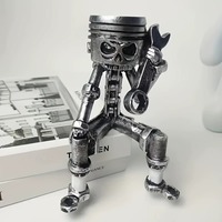Figura de Resina de Robot Pistón, Estilo Industrial, Artesanía en Resina - Decoración para Hogar y Garaje - Hecho a Mano, Personalizado, OEM, Venta al Por Mayor de Fábrica