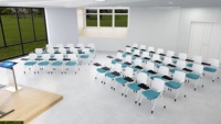 Vente en gros de chaise pliante de bureau en maille Bloc-notes chaise de formation pliable pour salle de conférence