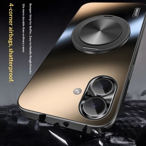 Funda Protectora Magnética Anti-Caídas para 17 Pro, Diseño Creativo Ultrafino, Ecológica, Dorado Brillante Mate, Protección 360° - Product Image 1