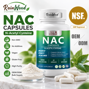 Capsules de <span class=keywords><strong>NAC</strong></span> Premium, N-acétylcystéine, vente en gros OEM, étiquette privée, <span class=keywords><strong>complément</strong></span> <span class=keywords><strong>alimentaire</strong></span> - Product Image 1