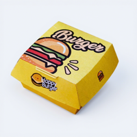 Sac en papier kraft pour hamburger, résistant à la graisse, recyclable, avec impression de logo personnalisé, pour les restaurants de hamburgers, la restauration rapide et les services à emporter