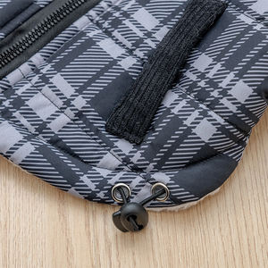 Fabricante al por mayor logotipo personalizado PANA a cuadros perro abrigo de invierno - Product Image 5