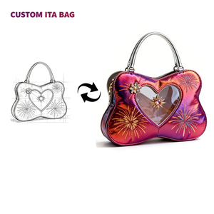 Bolso Ita Personalizado, Estilo Lindo para Chicas, Varios Colores, Azul Suave, Bolso Ita Kawaii Anime Bohemio con Forma de Botella de Perfume - Product Image 1