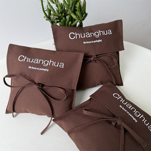 CH Custom Logo Printed Linen <b>Envelope</b> Flap Pouch for Clothes Cosmetic Brushes Wallet Packing Handbag Dust Linen Cotton <b>Gift</b> Bag - Product Image 5