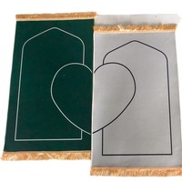 Luxuriöser Muslimischer Gebetsteppich in Herzform, Dicke Plüsch-Doppelmatte, Waschbarer Quasten-Teppich, Geschenk, Heimtextilien