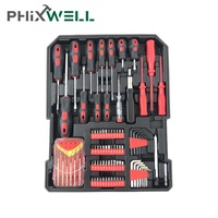 Ensemble d'outils professionnels en acier au carbone à 4 plateaux avec kit pliable en aluminium et personnalisation OEM pour usage en atelier