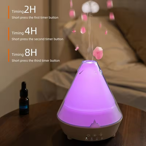 Yên Tĩnh Siêu Âm Khuếch Tán Hương Thơm 7 Màu Sắc Thay Đổi Mát Mẻ Sương Mù Tạo Độ Ẩm Ngọn Lửa Hiệu ứng Đèn Công Suất Lớn USB - Product Image 4