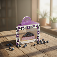 Boîte à gâteau triangulaire en plastique de qualité supérieure, emballage cadeau - Taille et impression personnalisées pour les supermarchés et les expositions