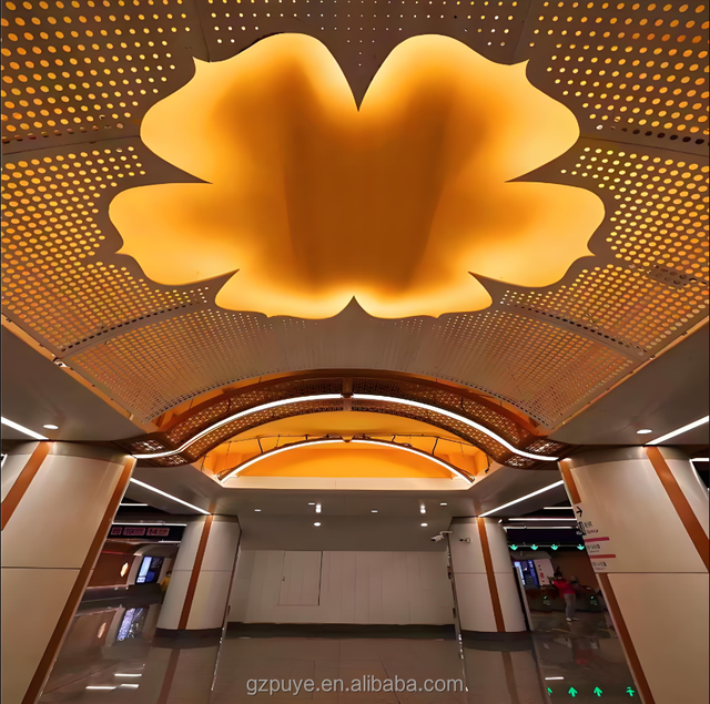 Anti-Static Fireproof Decorative Aluminum Perforated Panel Ceiling Panel Aluminum Decoration Veneer