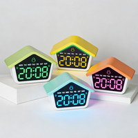 Reloj Despertador Digital LED de Escritorio para Niños, con Diseño de Casa de Dibujos Animados, Bonito y Económico, con Batería, Ideal como Regalo de Cumpleaños