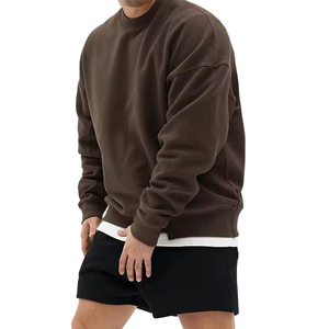 Sweat-shirt à capuche pour homme, coupe ample, col rond, en tissu éponge d'hiver, avec impression et broderie personnalisées, style streetwear - Product Image 1