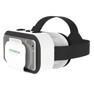 新VR SHINECON 5.0迷你VR眼镜3D眼镜虚拟现实眼镜VR盒耳机为iOS Android 4.7-6.0英寸智能手机