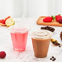Gobelets en plastique PET jetables 4oz 7oz 8oz 9oz 10oz avec couvercles, logo personnalisé imprimé pour café, dessert, yaourt, bar, boissons