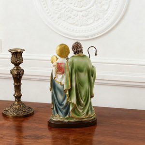 Decoración Navideña para el Hogar, Sagrada Familia Católica, Jesús, Virgen María, Colección de Resina - Product Image 5